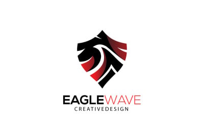 Eagle Wave Logo Design Template