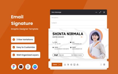 Grafisk designer – e-postsignaturmall V1