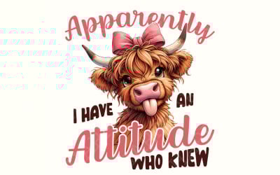 Highland Cow Png Sublimation Printable, Funny Cows Png, Dtf Designs, Scottish Cow Png, Retro Trendy