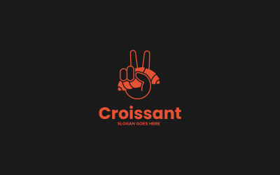 Logo mascotte semplice Croissant 4