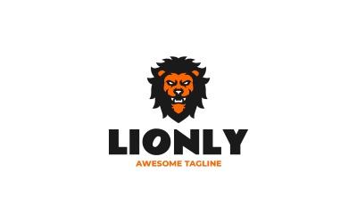 Logo mascotte semplice del leone 2