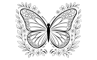 motyl z rozpostartymi skrzydłami