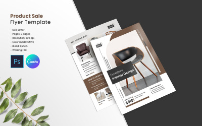 Product Sale / Price List Flyer. Psd &amp;amp; Canva