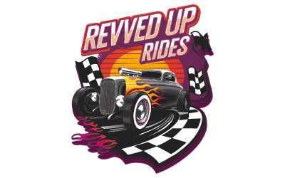 Retro typografi design illustration