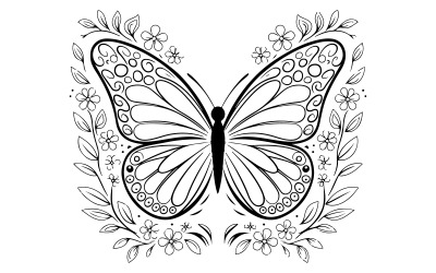 Schmetterling mit ausgebreiteten Flügeln