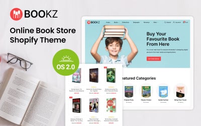 Bookz - Negozio di libri, riviste e biblioteche Shopify 2.0 Tema reattivo