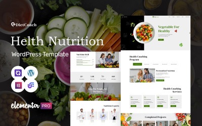 Diet Coach - Tema WordPress Elementor per dietisti e nutrizionisti