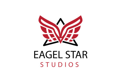 Eagle Star &amp;amp; Animal Bird Logo Design Template 2