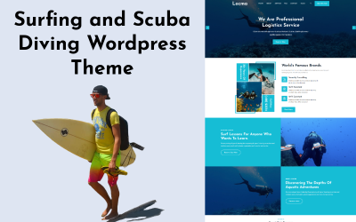 Locma - Simskola Surfing and Scuba Diving WordPress-tema