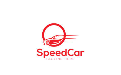 Modello di progettazione del logo dell&amp;#39;auto veloce 2