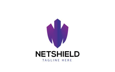 Net Shield Logo Design Template