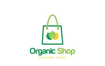 Organic Shop Logo Design Template