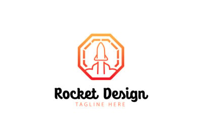 Rocket Design &amp;amp; Adventure Logo Design Template