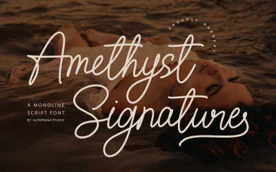 Ametistsignatur - Monolinteckensnitt