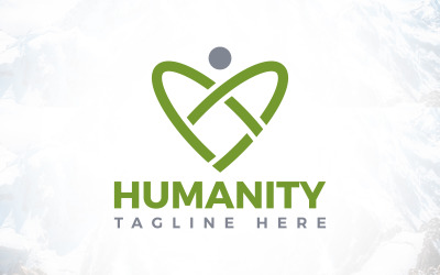 Conception du logo de l&amp;#39;humanité du cœur créatif