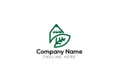 Creative Green &amp;amp; Green Pencil Logo Design Template
