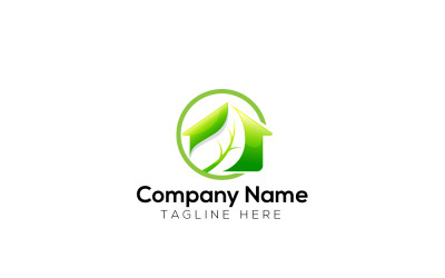Eco House &amp;amp; Green House Logo Design Template