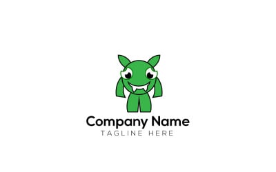 Green Monster Logo Design Template