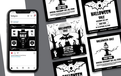 Halloween-uitverkoop Social Media-sjabloon