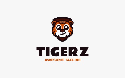 Logo mascotte dei cartoni animati della tigre 4