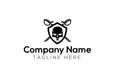 Dark Skull Logo Design Template 2