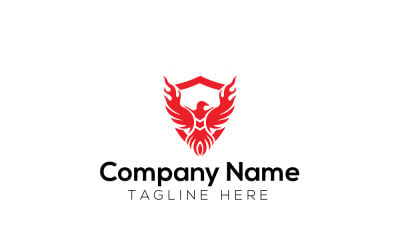 Fire Eagle &amp;amp; Eagle Flame Logo Design Template