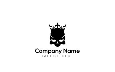 King Skull Logo Design Template 3