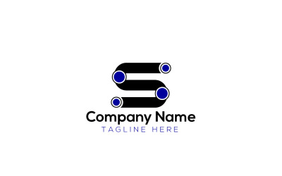 Modello di progettazione del logo digitale Smart &amp;amp; Letter S 3