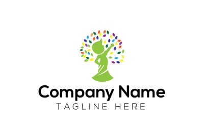 Creative Child &amp;amp; Creative Tree Logo Design Template