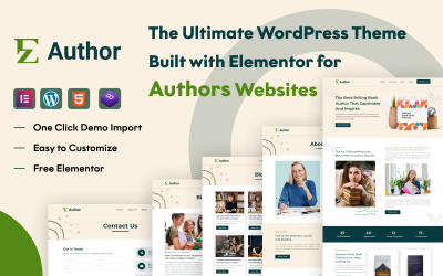 EZ Author : un thème WordPress élégant pour les écrivains professionnels avec Elementor