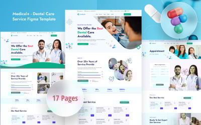 Medical+ - Diş Bakım Hizmetleri Figma Şablonu