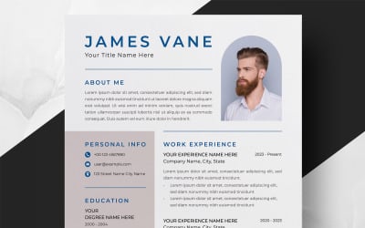 Professionele minimalistische CV-indeling