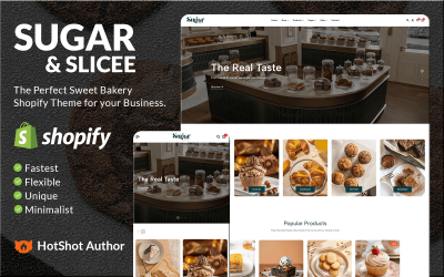 Sugar &amp;amp; Slicee – Édes pékségbolt Shopify téma