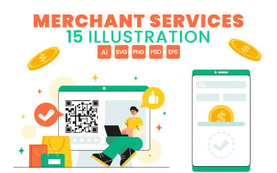 15 Ilustração de Serviços Comerciais