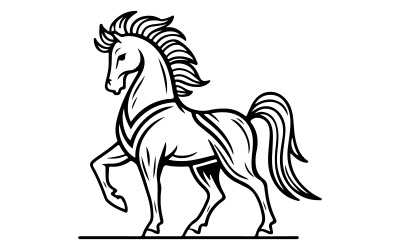 Logo design featuring a mythic horse