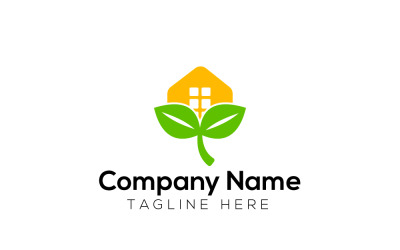 Organic House Logo Design Template Logo Design Template 3