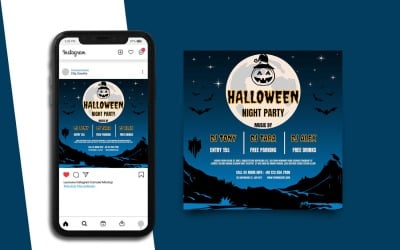 Szablon mediów społecznościowych na imprezę Halloween 4
