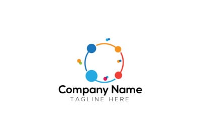 Atom Media Logo Design Template 5
