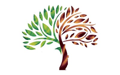 Boomlogo-ontwerpillustratiekunst