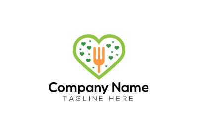 Love Garden &amp;amp; Love Organic Food Logo Design Template 3