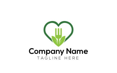 Love Garden &amp;amp; Love Organic Food Logo Design Template