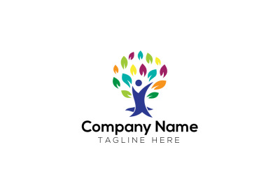 Modèle de conception de logo d&amp;#39;arbre numérique Creative Tree 3