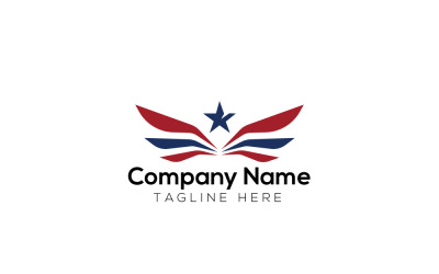 Modello di progettazione del logo American Flying