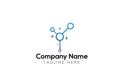 Modello di progettazione del logo Atom Media 4