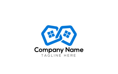 Modello di progettazione del logo della catena di case