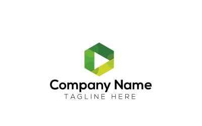 Play Cube &amp;amp; Entertainment Logo Design Template 4