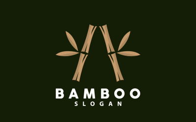 Bamboo Logo Green Plant Vector Simple V2