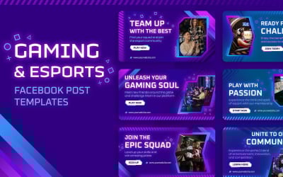 Gaming Facebook-berichtsjablonen