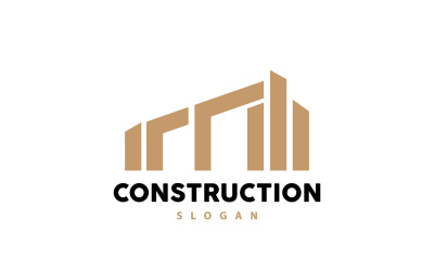 Logo di costruzione Premium Simple Line Design V7