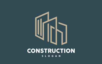 Logo di costruzione Premium Simple Line Design V8